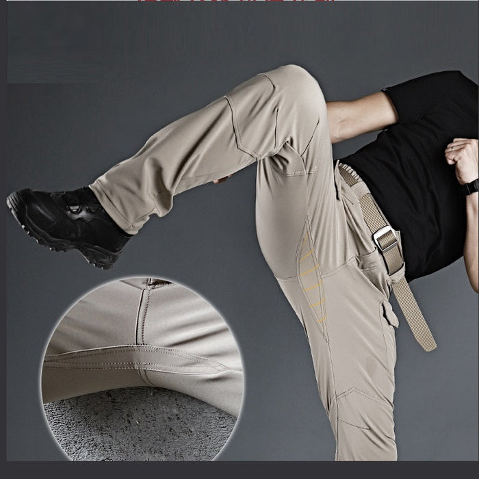 Men's tactical cargo pants by dealonline.co.nz, water-resistant flex ripstop fabric with multiple pockets and durable design