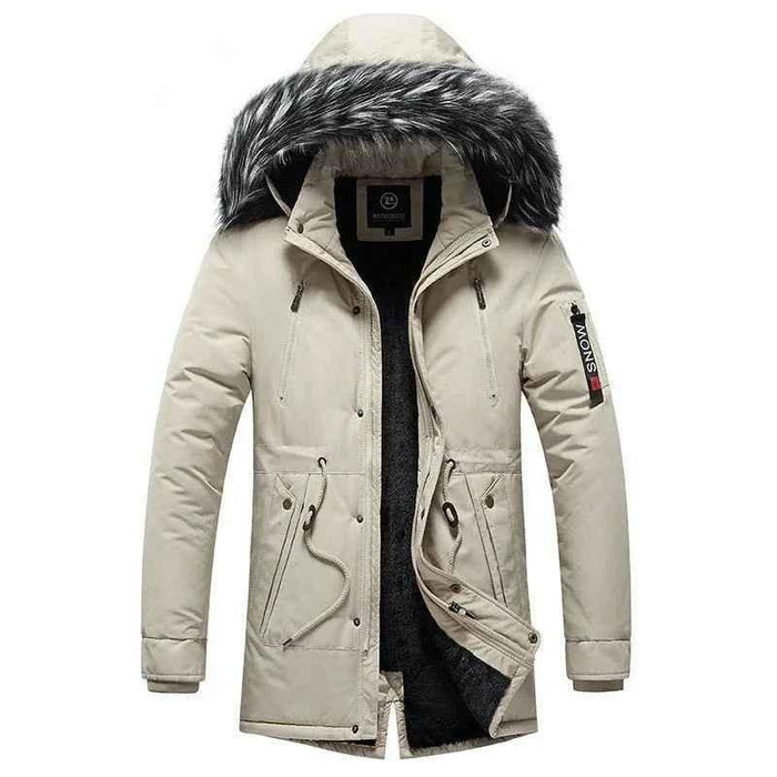 Black men's winter coat by Stylish 3Sixty5, modern and stylish jacket with a sleek design for cold weather.