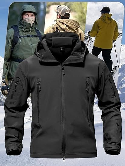 Military tactical soft shell jacket and cargo pants set in size M to 3XL, featuring durable fabric and functional design.