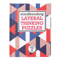 Geometric book cover with red, blue, and beige triangles, a central title box, and a circular question mark icon below.