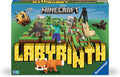Minecraft Labyrinth game box showing pixelated mobs in a green maze under large gold blocky letters.