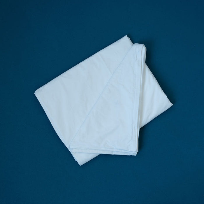 MiteGuard cotton duvet cover folded with protective zip flap visible, designed to protect against dust mites.