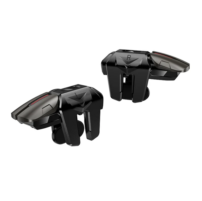 Techplus mobile gaming trigger buttons for 4-finger controller, compact design for enhanced mobile gaming experience.