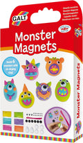 Red Galt Monster Magnets box showing six colorful clay monsters, googly eyes, magnets, and air-drying clay packets.