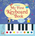 Children's book cover with musical mice above a piano keyboard featuring multi-colored dots on the white keys.