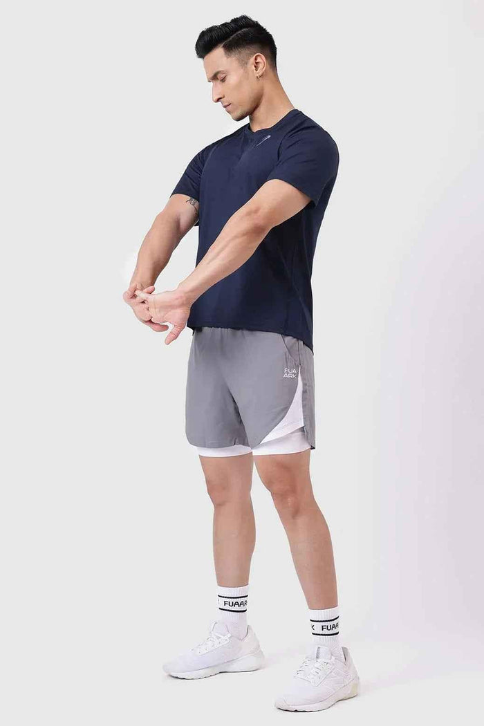 Navy Ember running T-shirt by Fuaark Nz, lightweight performance tee with breathable fabric for active runners.