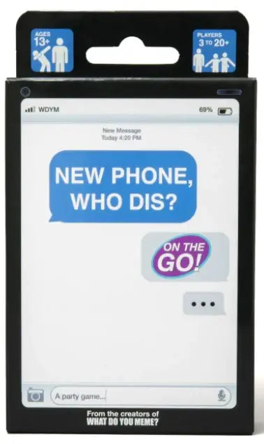 Smartphone-themed rectangular box featuring a messaging screen with blue text bubbles and a purple On The Go logo.