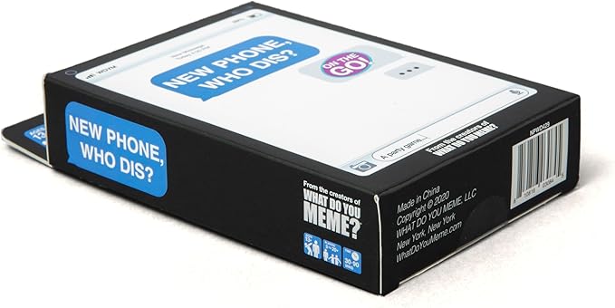 Black rectangular box styled like a smartphone text message conversation with blue speech bubbles and white text.