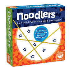 Blue and orange square box with white text and an illustration of yellow sticks dividing blue stars in a white circle.