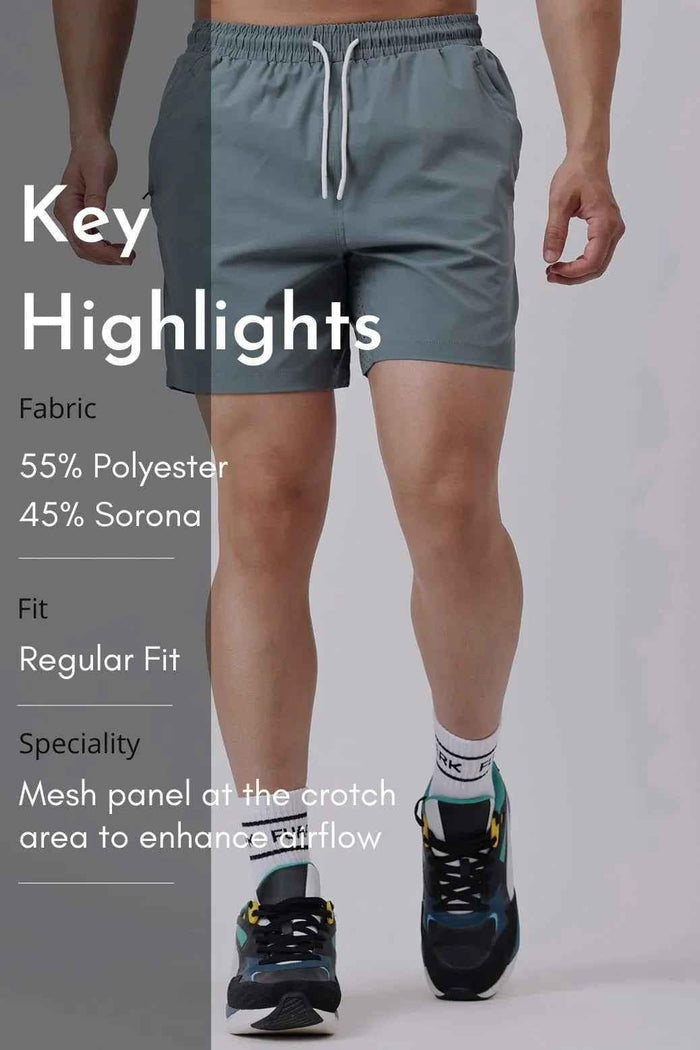 Forest green Nova Shorts by Fuaark Nz, casual men's shorts with a relaxed fit and comfortable fabric, shown on a model.