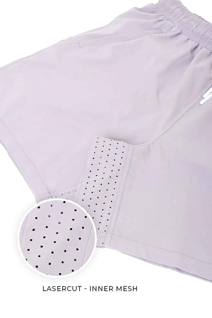Light grey Fuaark NZ Nova Shorts, stylish and comfortable casual shorts for everyday wear, shown on a plain background.