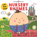 Colorful nursery rhyme book cover featuring Humpty Dumpty in star overalls on a brick wall with a castle background.