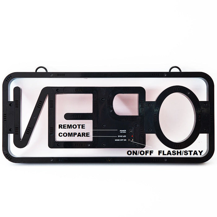 Neon LED flashing OPEN sign with remote control, large 55cm size, by dealonline.co.nz, ideal for business storefronts.