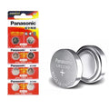 Eight Panasonic LR1130 / 189 watch batteries in a pack, small round silver batteries for wristwatches.