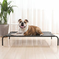 Dealonlinenz mesh elevated pet bed for dogs and cats, indoor raised sleeping cot with breathable fabric and sturdy frame.