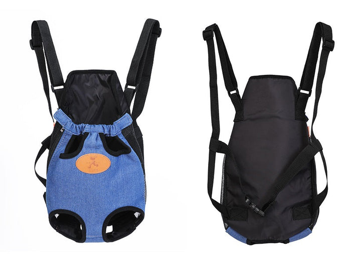 Blue XL pet travel carry bag for puppies by dealonlinenz, made of durable fabric with mesh ventilation panels.