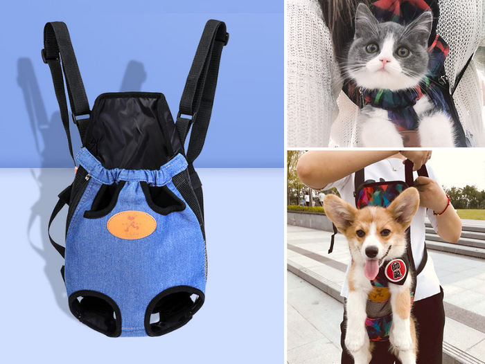 Blue XL pet travel carry bag by dealonlinenz, spacious and secure for puppies, with mesh panels and sturdy handles for easy transport.