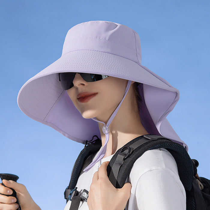 Pink wide brim sun hat from dealonline.co.nz with UV protection, perfect for outdoor fishing and hiking activities.