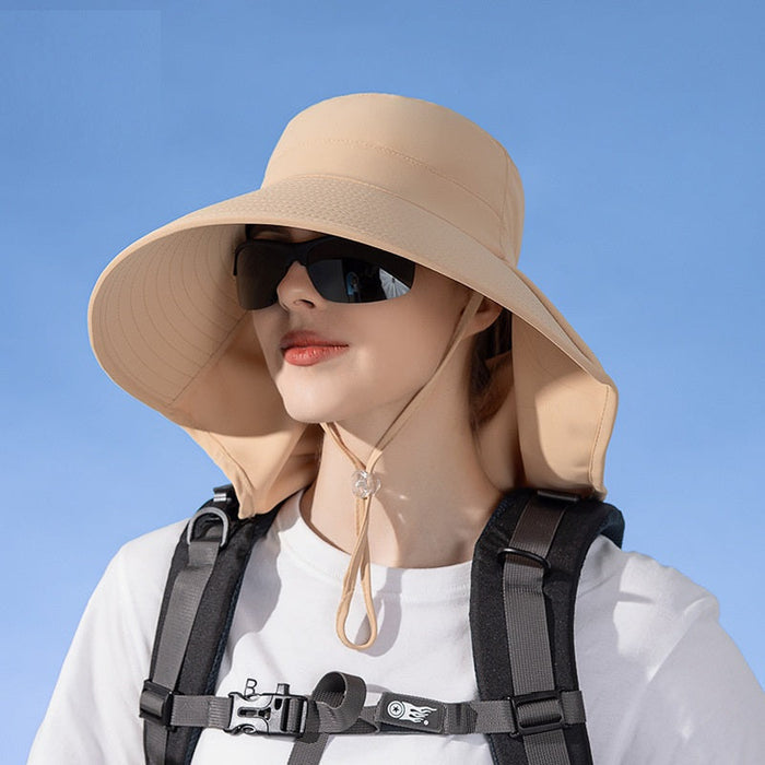 Pink wide brim sun hat from dealonline.co.nz, outdoor fishing and hiking bucket cap with UV protection.
