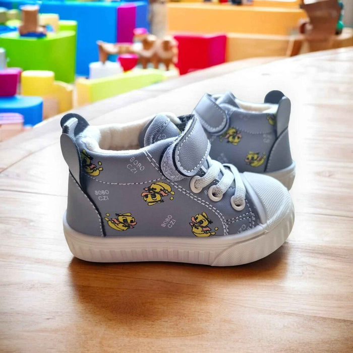 Cute plush high-top shoes by Happy Feet NZ featuring soft, secure, and playful design, perfect for comfortable everyday wear.