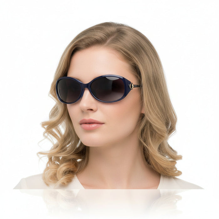 Dealonlinenz polarized gradient lens sunglasses 2515C4 in blue with stylish frame and tinted lenses for sun protection.