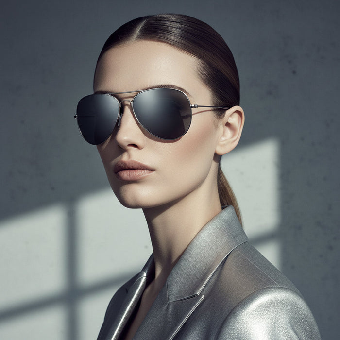 Dealonline.nz polarized mirrored lens sunglasses 3025 with sleek black frame and reflective mirrored lenses.