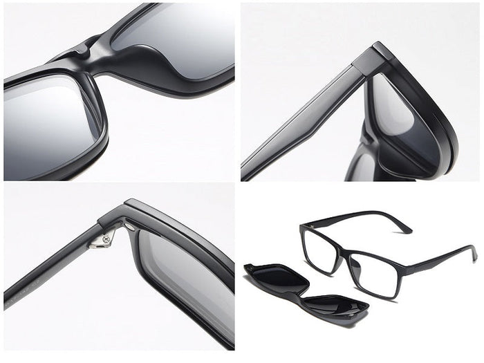 Dealonlinenz polarized sunglasses with change color lens set, featuring stylish frames and adjustable lenses for versatile outdoor wear.