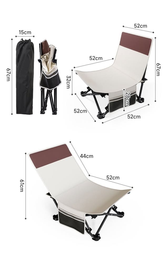 Gray ECOTREK portable folding chair suitable for outdoor beach trips and office use, featuring a lightweight, compact design.