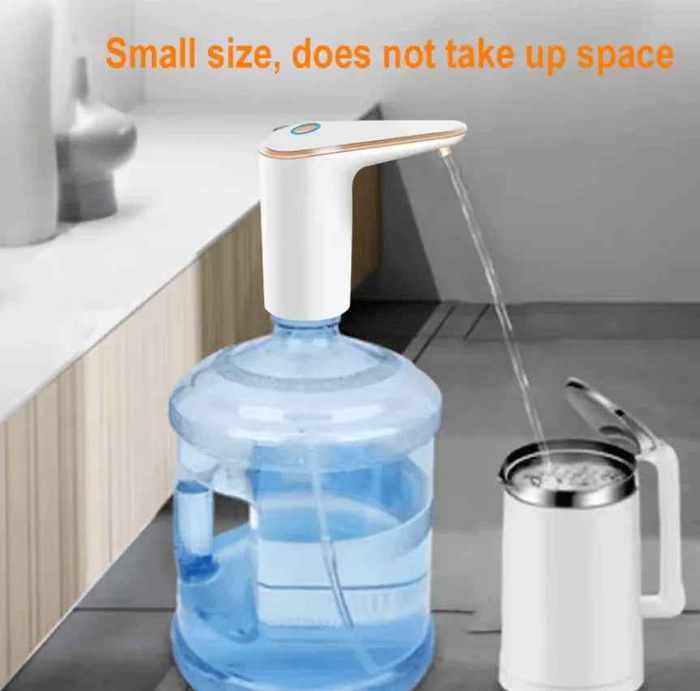 Techplus portable USB rechargeable water bottle dispenser pump with a sleek design and easy-to-use operation.