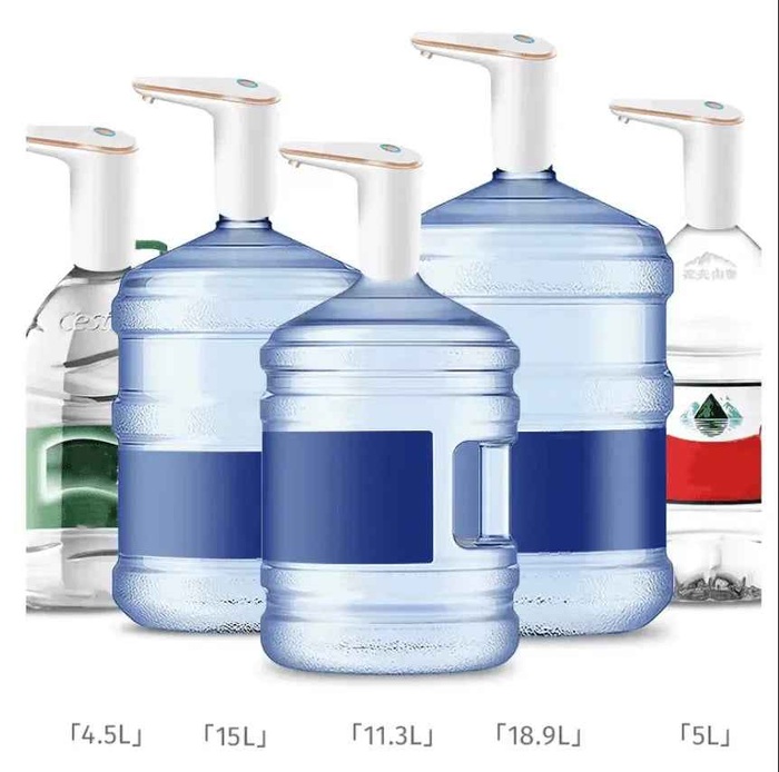 Techplus portable USB rechargeable water bottle dispenser pump with a compact design and easy-to-use pump mechanism.