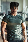 Grey Fuaark Nz Power Seamless T-shirt with logo, fitted casual wear, soft fabric, and modern design.