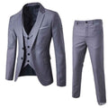 Stylish 3Sixty5 men's gray cotton suit outfit set with two buttons, tailored for a polished, modern look.