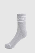 Fuaark Nz premium quarter-length athletic socks in light grey, designed for comfort and active lifestyles.