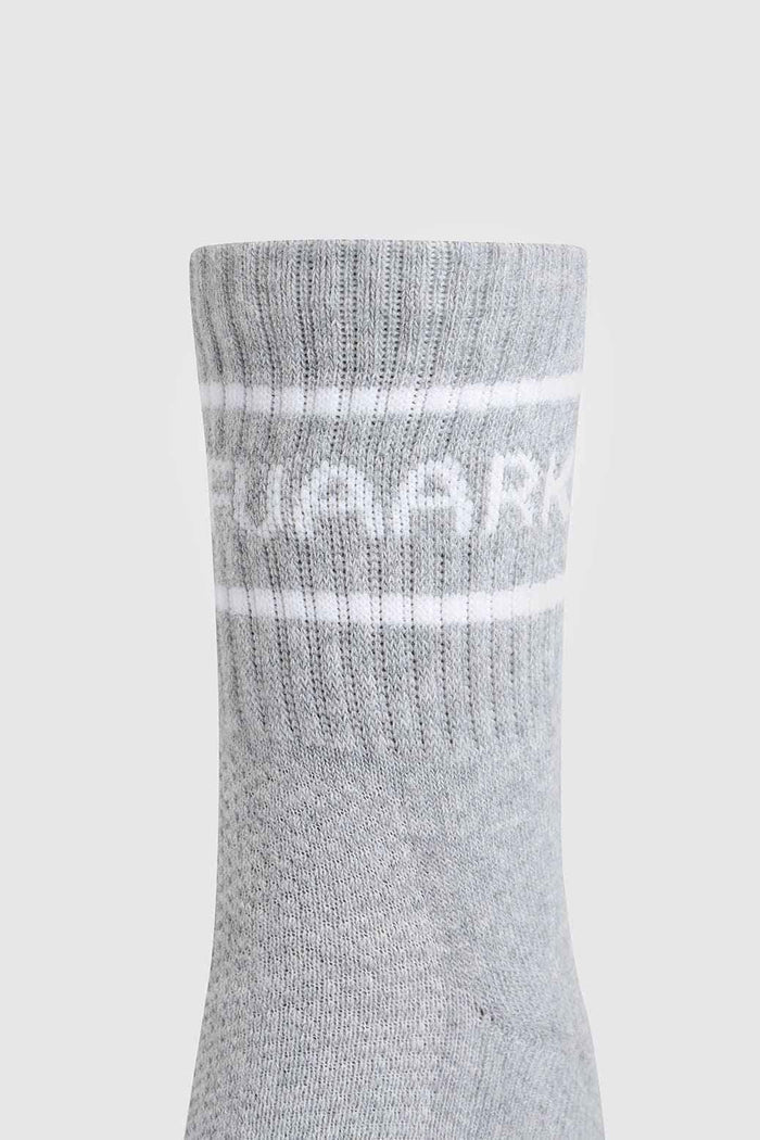 Light grey Fuaark NZ premium quarter-length athletic socks designed for comfort and active lifestyles.