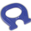 Bright blue horseshoe-shaped plastic magnet with a built-in handle for easy gripping.