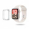 Clear protective case for Apple SE (3rd gen) 40mm watch, made by That Watch Shop, covering the watch face and edges.