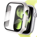 Silver protective case for Apple Watch Series 11 46mm, featuring durable material and precise cutouts for watch buttons and display.