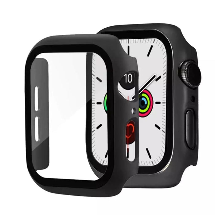 Black protective case for Apple Watch Series 2 38mm, designed to shield the watch from scratches and impacts.