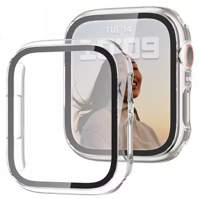Clear protective case for Apple Watch Series 2 38mm, designed by That Watch Shop, showing the slim, transparent watch cover.