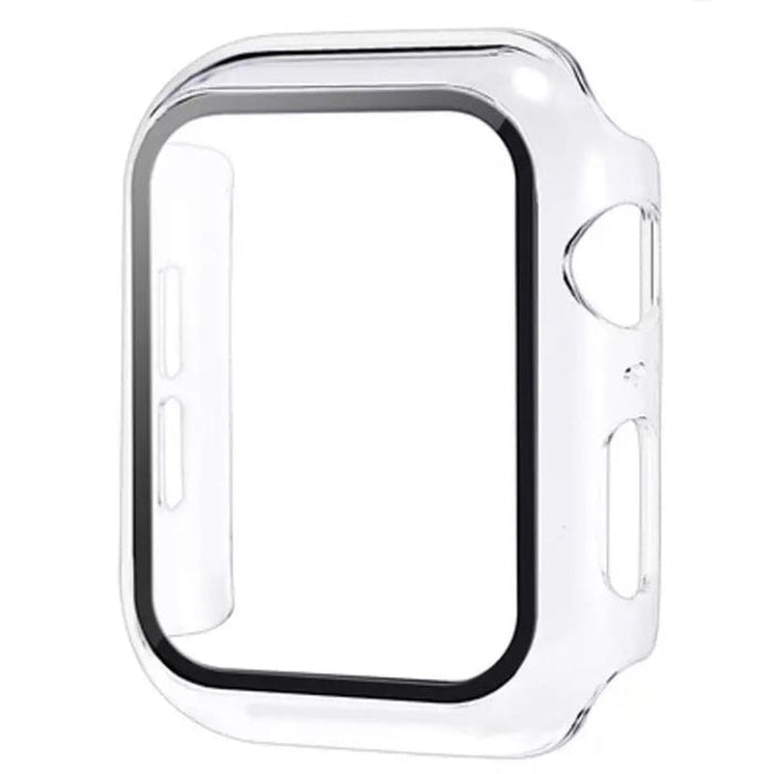 Clear protective case for Apple Watch Series 2 38mm, made by That Watch Shop, showing the slim, transparent design fitting the watch.
