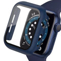 Navy protective case for Apple Watch Series 3 38mm, designed to shield the watch while showcasing its sleek design.