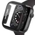 Black protective case for Apple Watch Series 7 45mm, designed to safeguard the smartwatch from scratches and impacts.