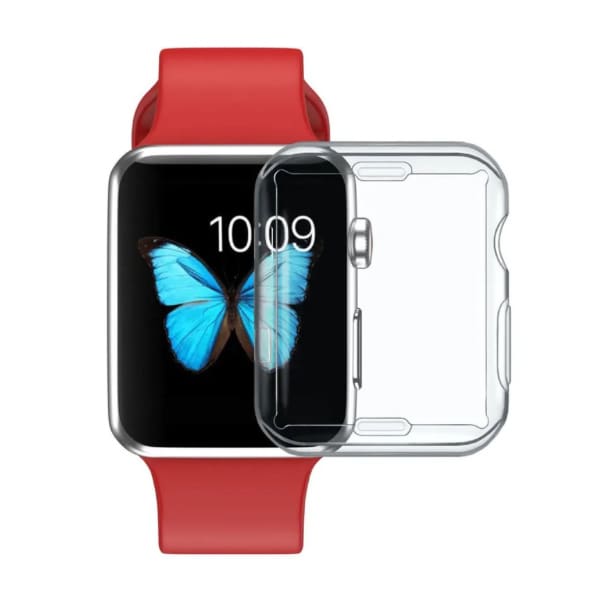 Protective case for Apple Watch Series SE 2nd gen 40mm, featuring a colorful pollinator insect design on a clear cover.