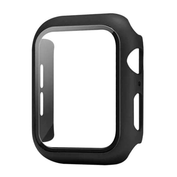 Black protective case for Apple Watch Series SE 2nd generation 40mm, designed to shield the watch from scratches and impacts.