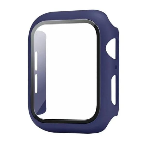 Navy protective case for Apple Watch Series SE 2nd gen 40mm, made by That Watch Shop, fitting snugly around the watch.