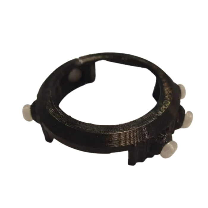 Black protective watch case for Garmin Descent Mk2S, 3D-printed ring, designed to safeguard the smartwatch.