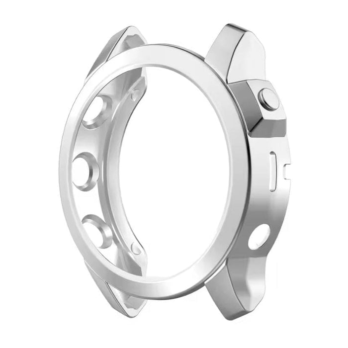 Silver protective watch case for Garmin epix Pro (Gen 2) 47mm, designed to safeguard the watch face and body.