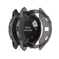 Black protective case for Garmin fenix 6 and 6 Pro series smartwatch, designed to safeguard the watch from scratches and bumps.