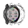 Clear protective watch case for Garmin fenix 6S and 6S Pro series, designed to safeguard the watch while maintaining visibility.