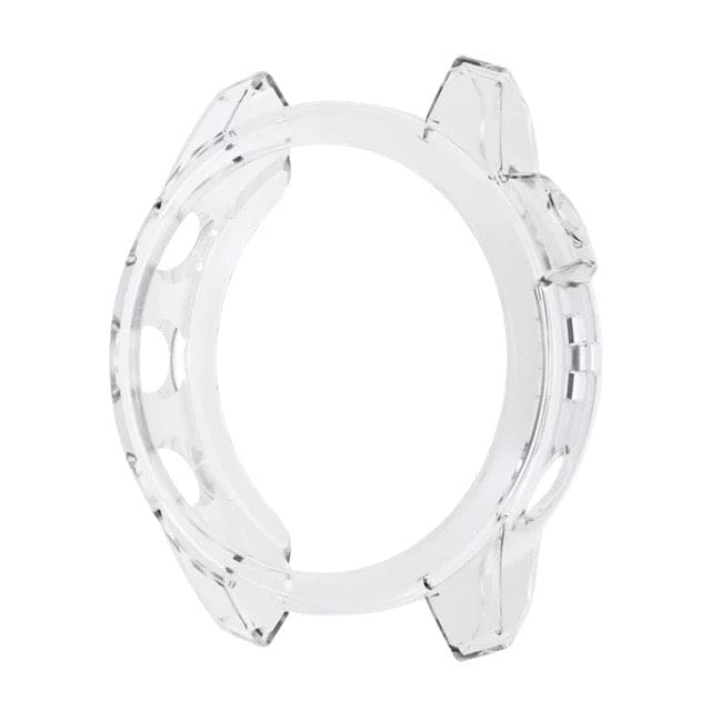 Clear protective case for Garmin Fenix 7S and 7S Pro series watch, designed to safeguard the watch while maintaining visibility.